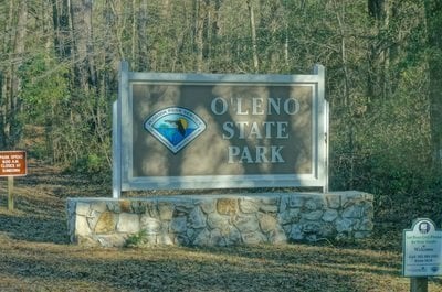 Oleno state park entrance sign