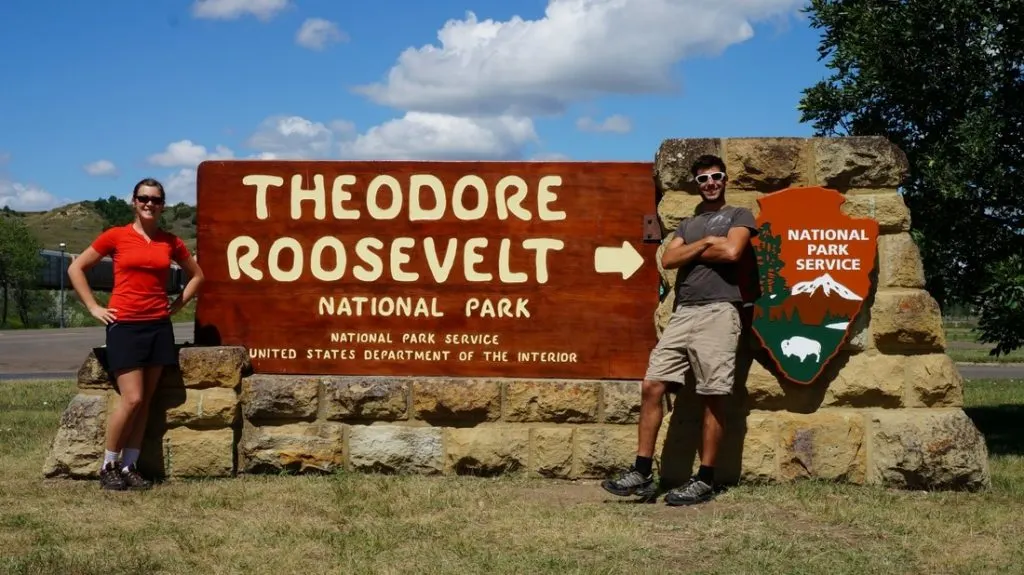 theodore roosevelt national park sign medora south unit
