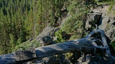 keep off yellowstone natural bridge 