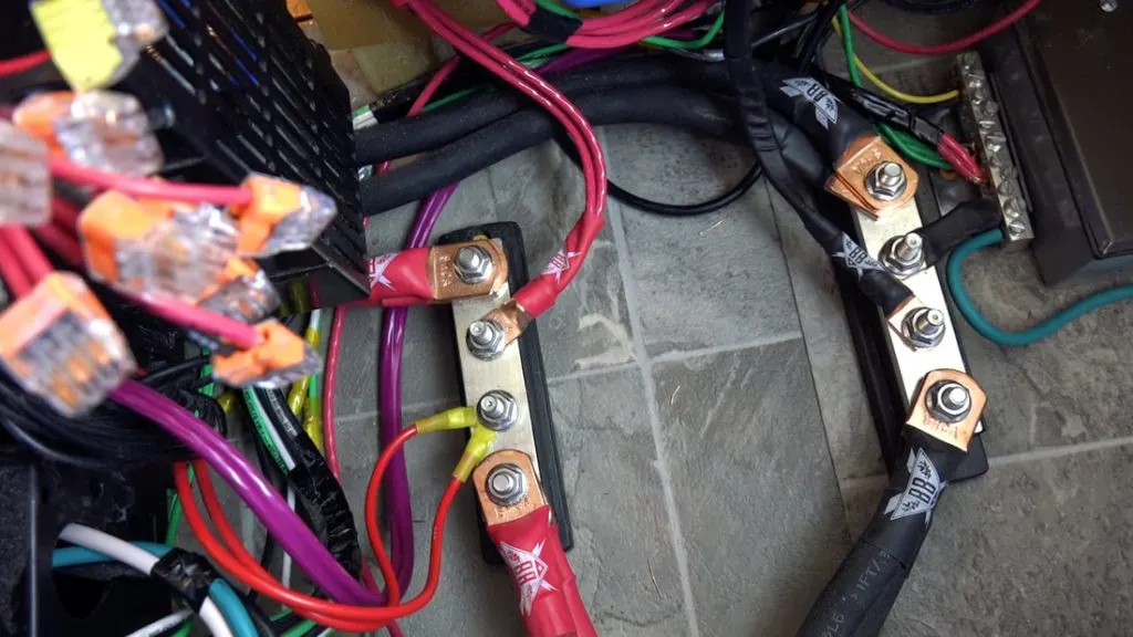 busbars in rv electric install