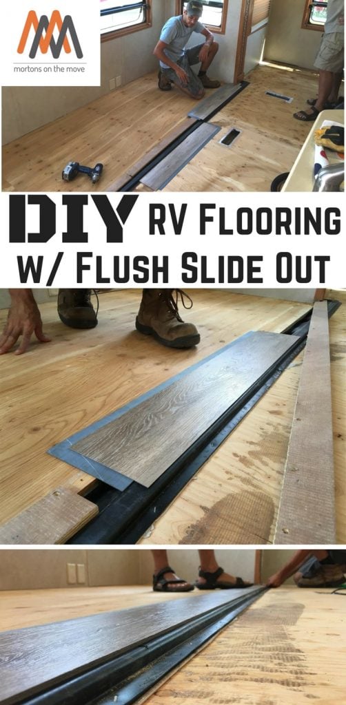 diy rv flooring with flush slideout