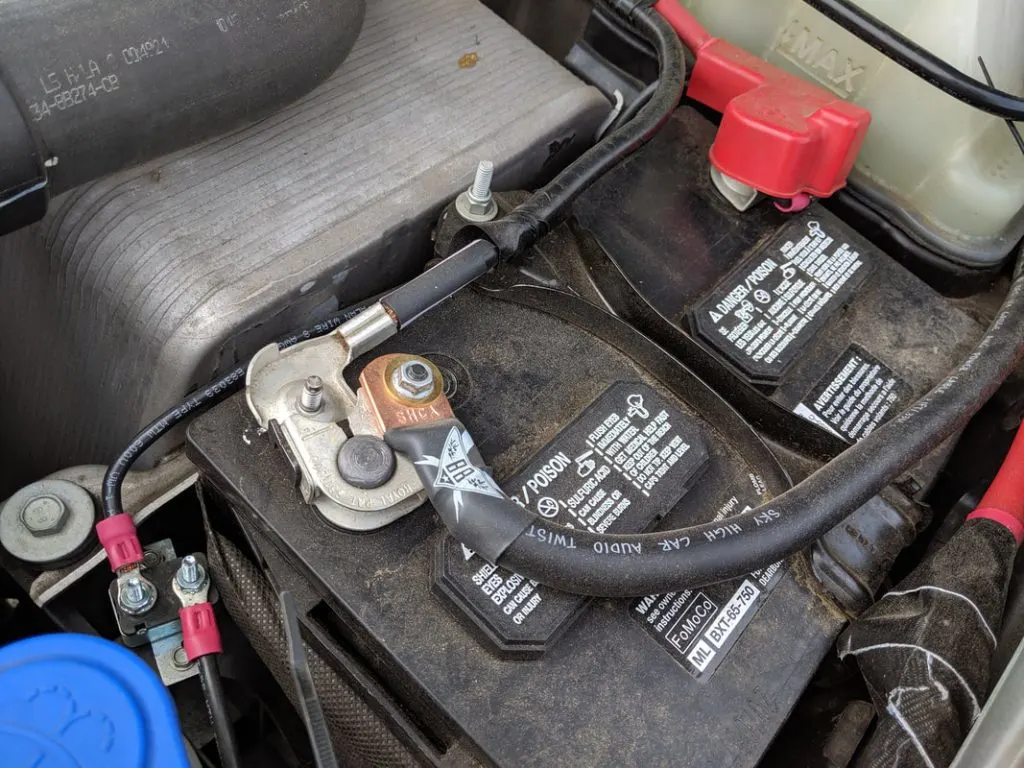 electrical system connected to truck batteries