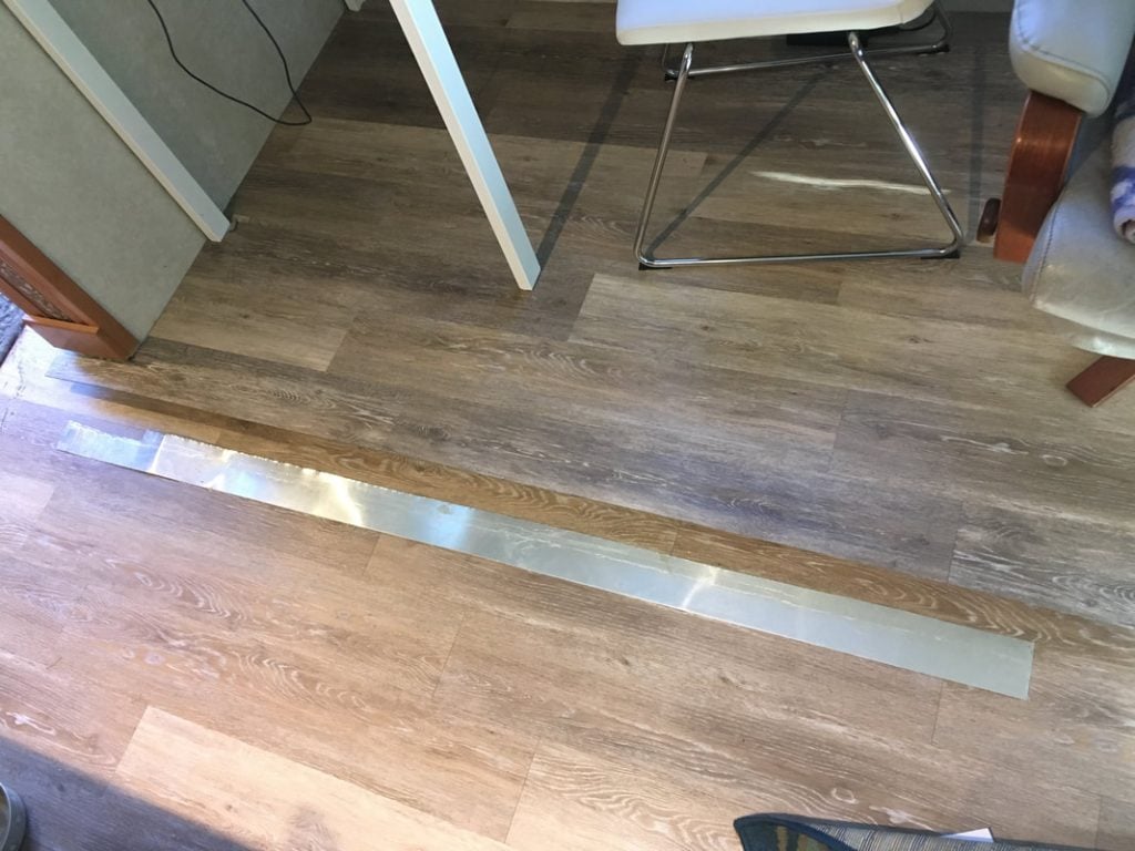 rv flooring metal strip for slideout