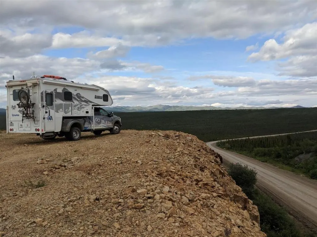 driving the dempster highway with a truck camper