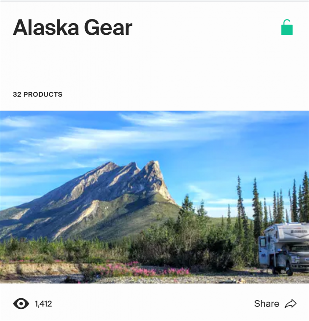 Alaska rv trip gear