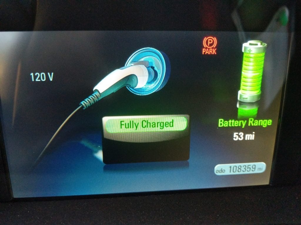 chevy volt battery charge
