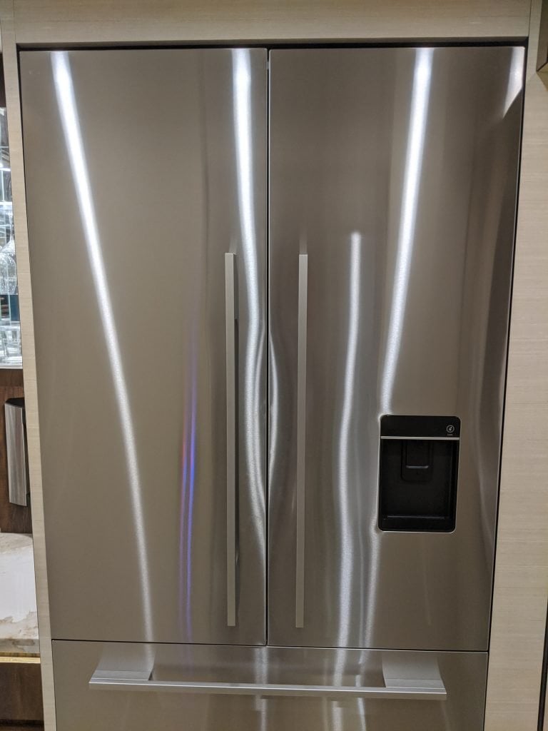 Residential fridge in rv