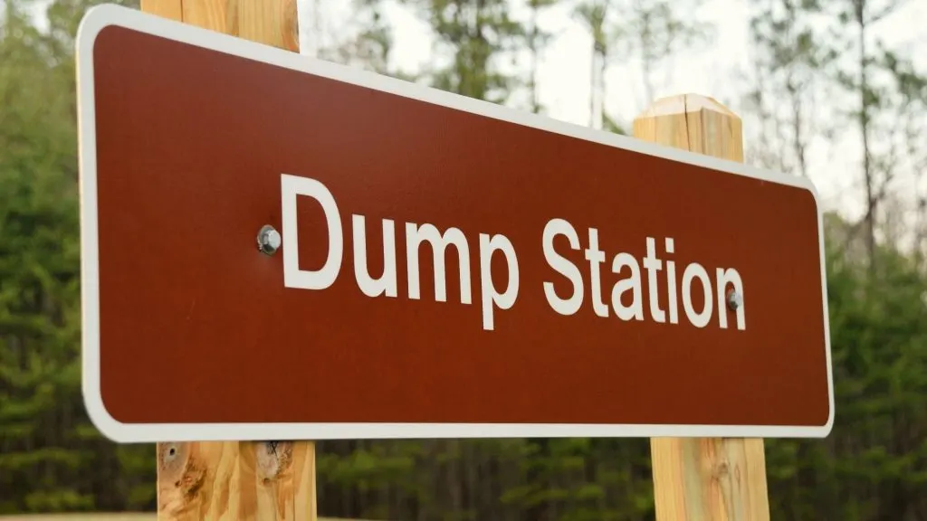 rv dump station sign