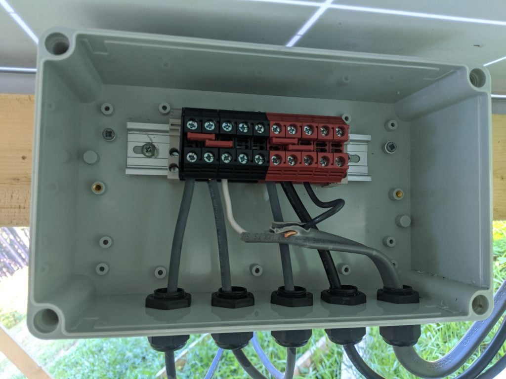 Solar panel junction box