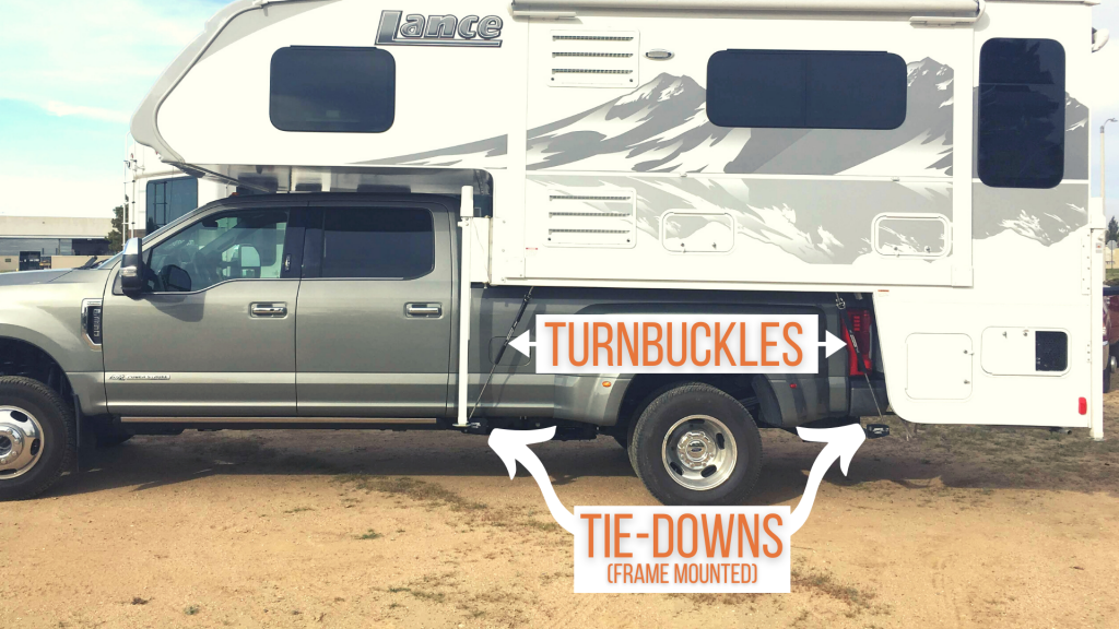 truck camper tie down systems 