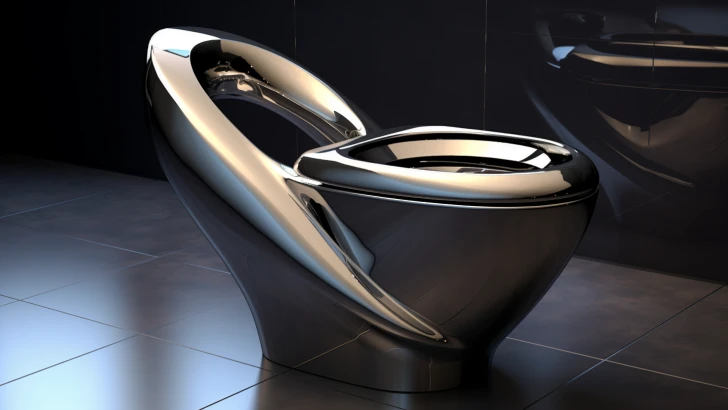 futuristic incinerating toilet