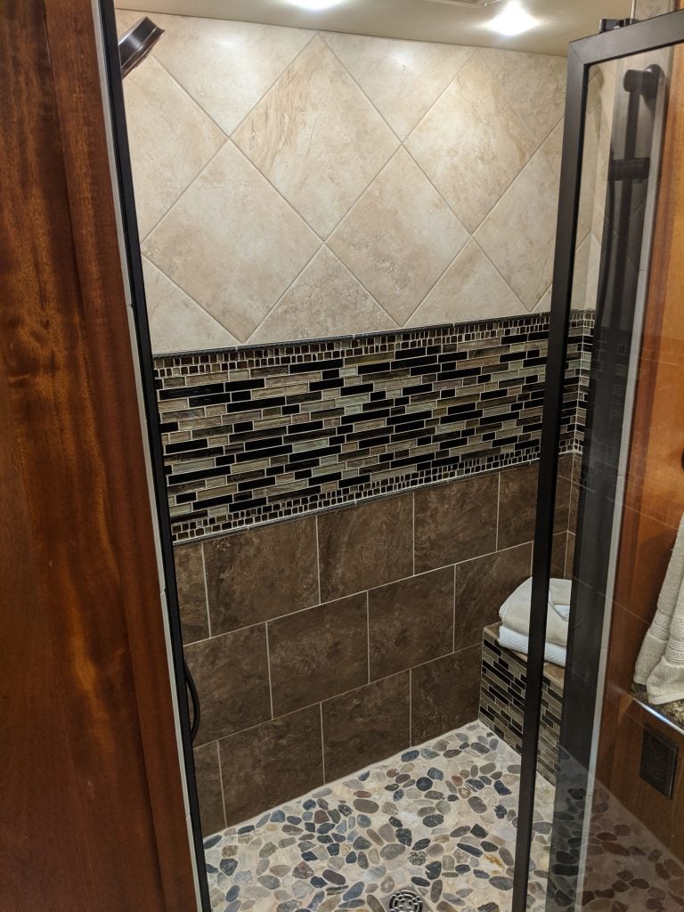 Luxury RV shower