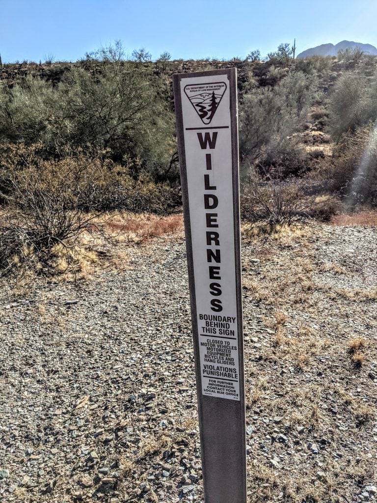 BLM wilderness sign
