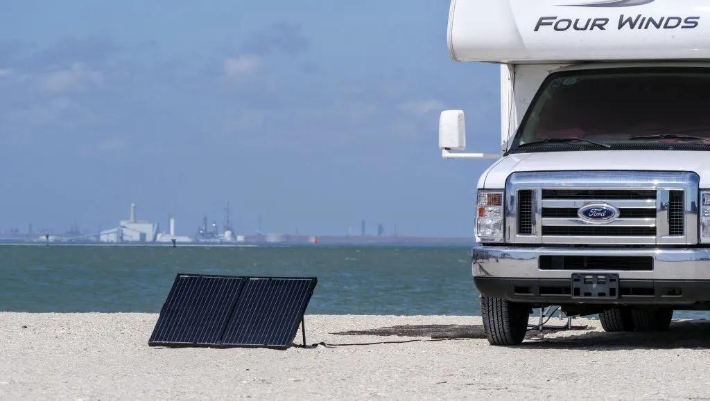 portable solar panels hooked up to rv