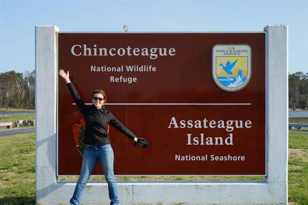 Sign for the Chincoteague National Wildlife Refuge in Virginia/Maryland
