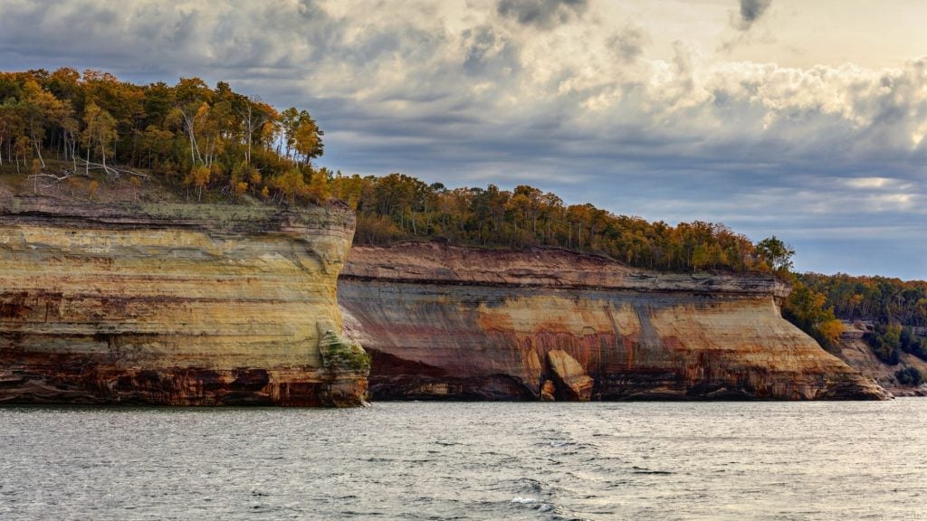 Pictured Rocks National lakeshore park in michigan