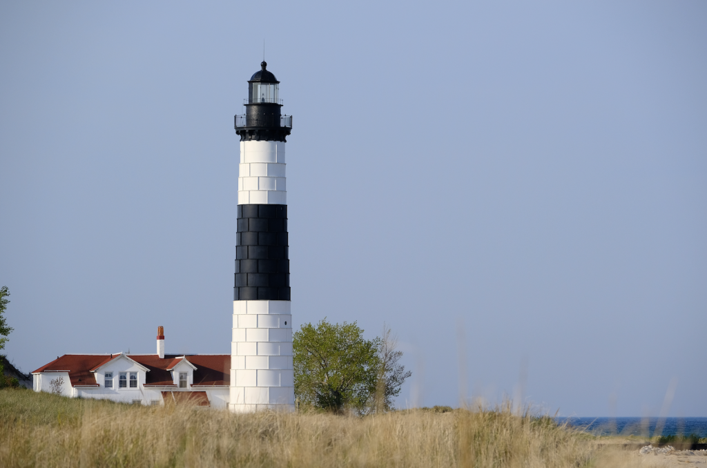 big sable point lighthouse in ludington state park in Michigan