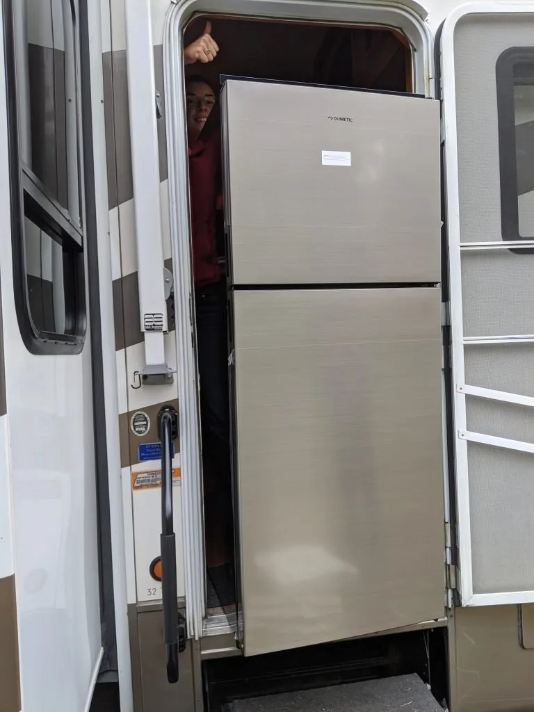 installing a 12V RV fridge