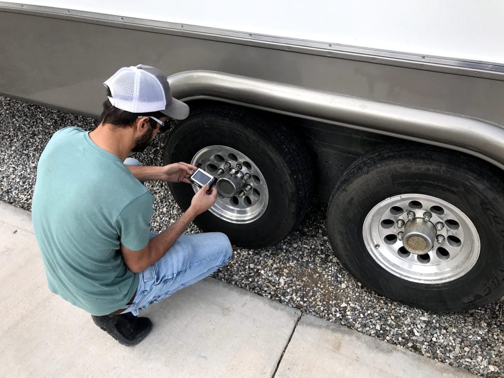 inspecting RV tires