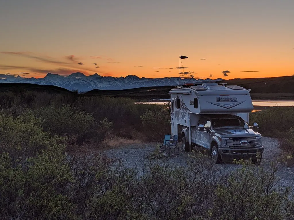 off-grid camping in truck camper