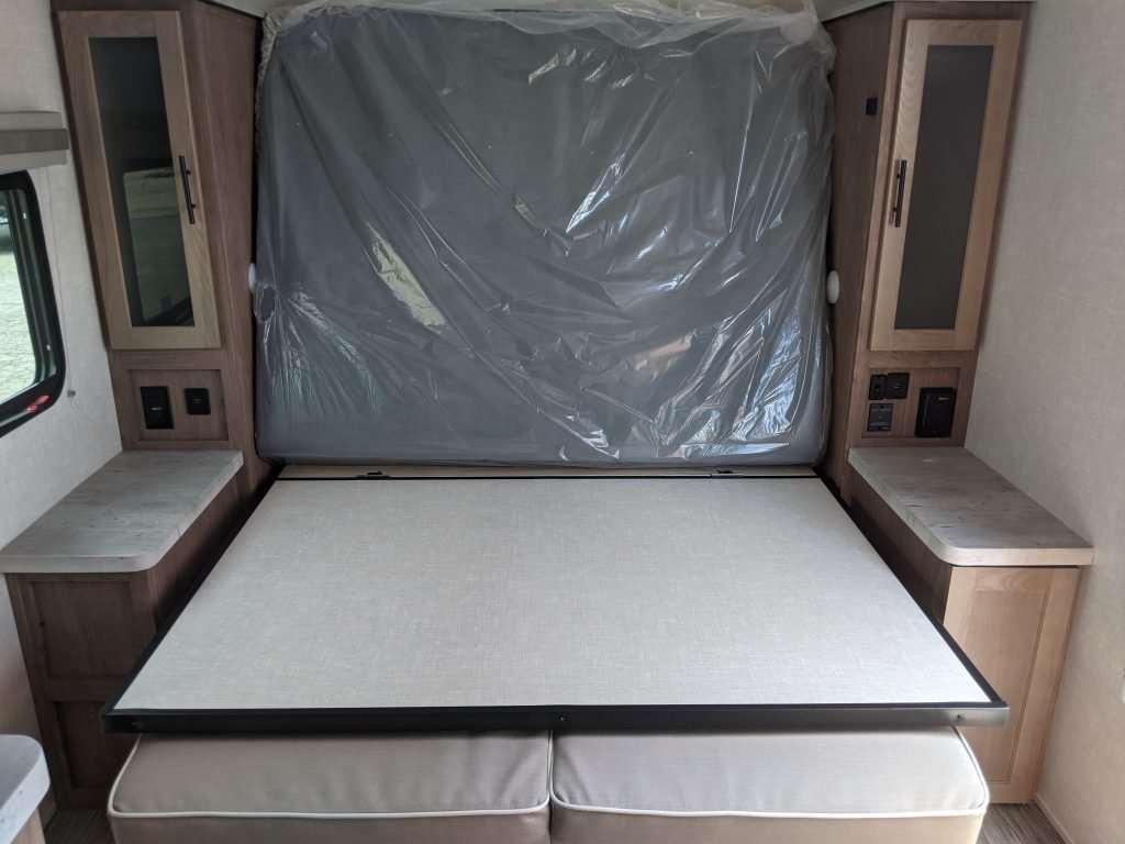 murphy bed in rv down position