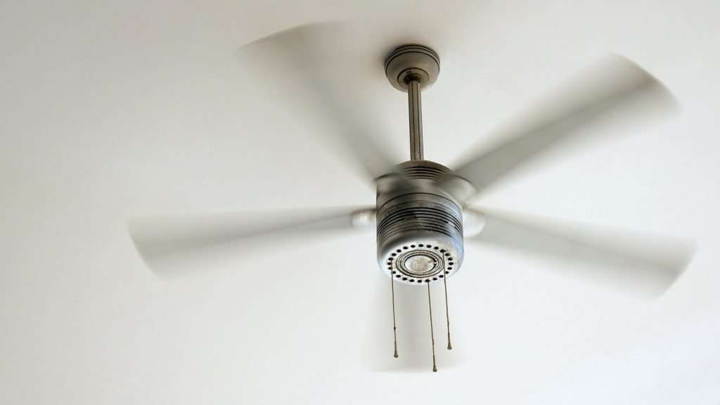 RV ceiling fan spinning. 
