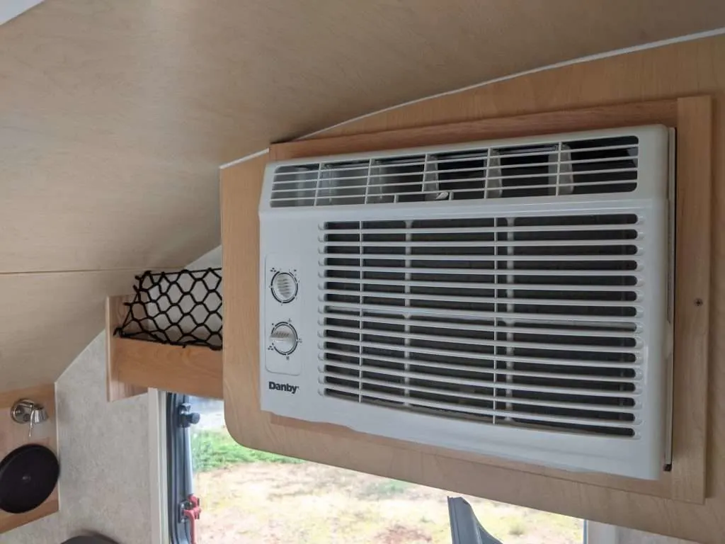 Air conditioner unit in an RV.
