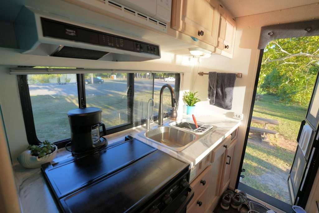 epoxy counter tops in an RV.