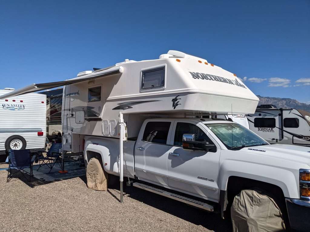 Northern Lite truck camper with awning out