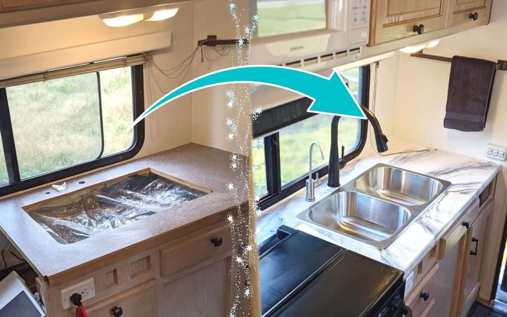 rv countertops before and after