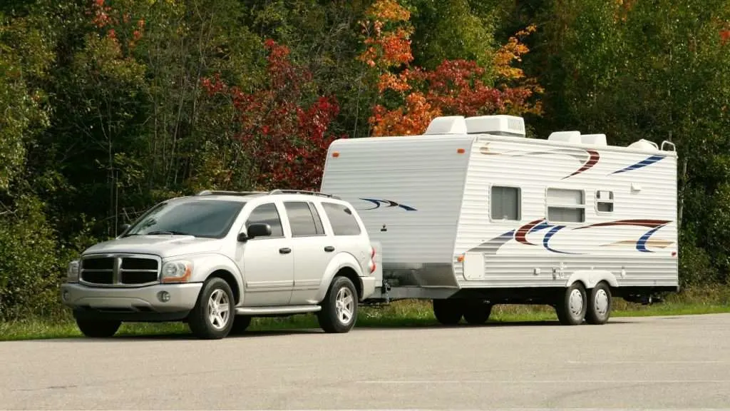 Dodge Durango pulling travel trailer