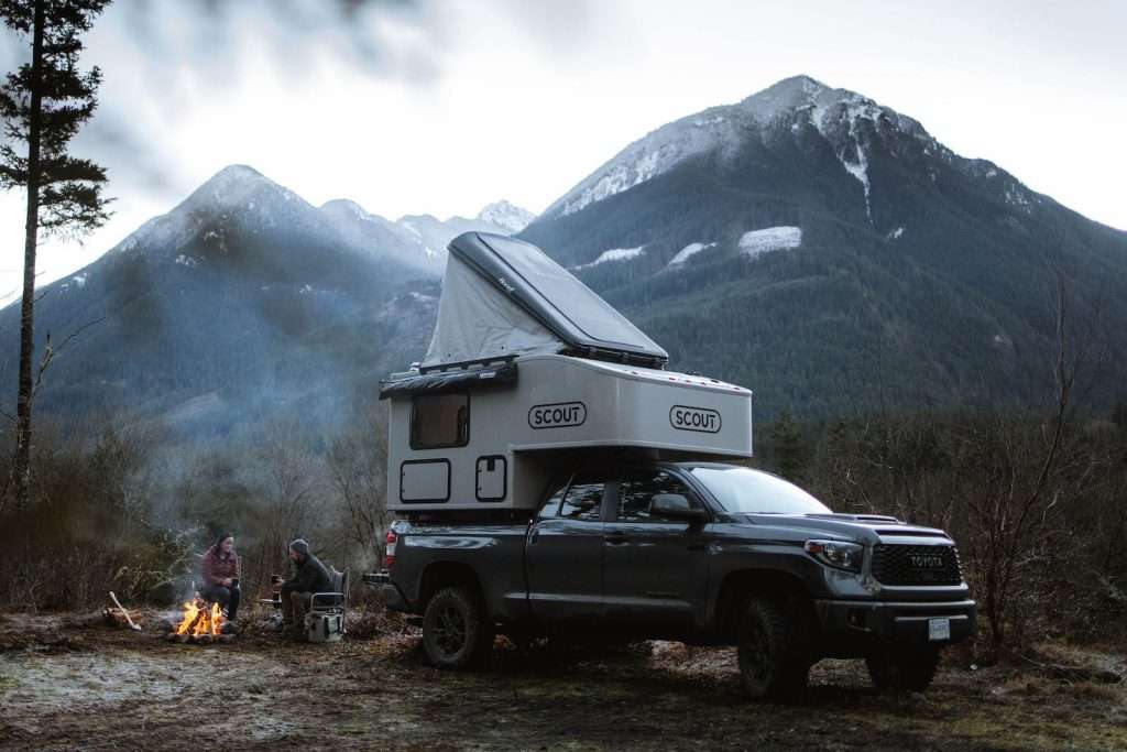 scout camper with rooftop tent