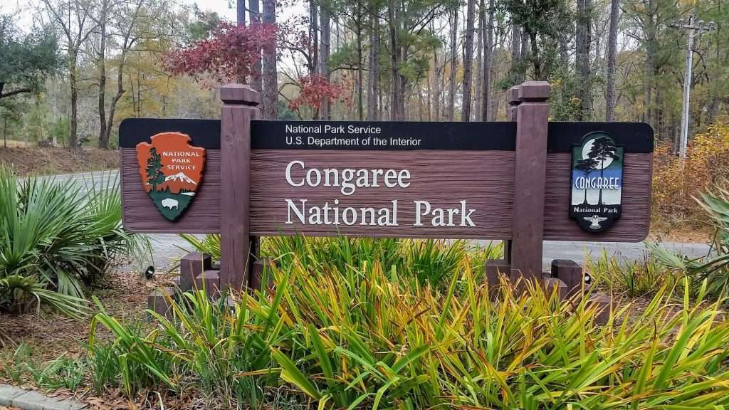 congaree national park sign