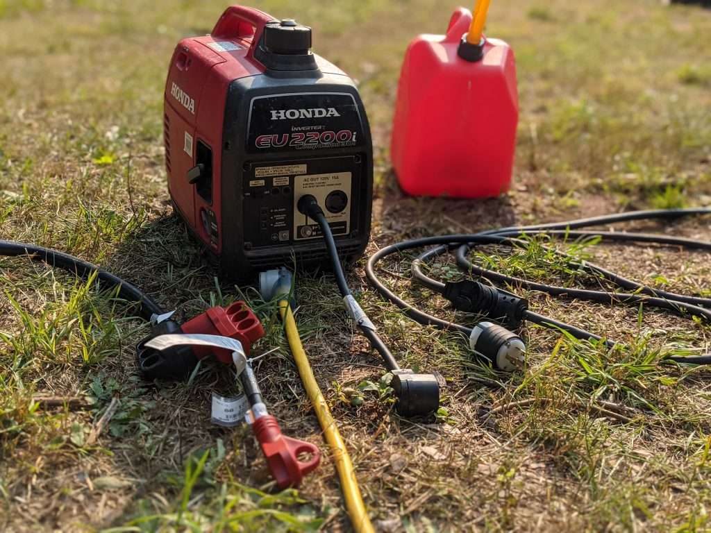 RV generator and power cords