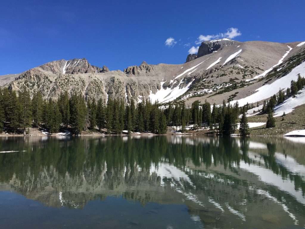 reflection on stella lake in great basin national park