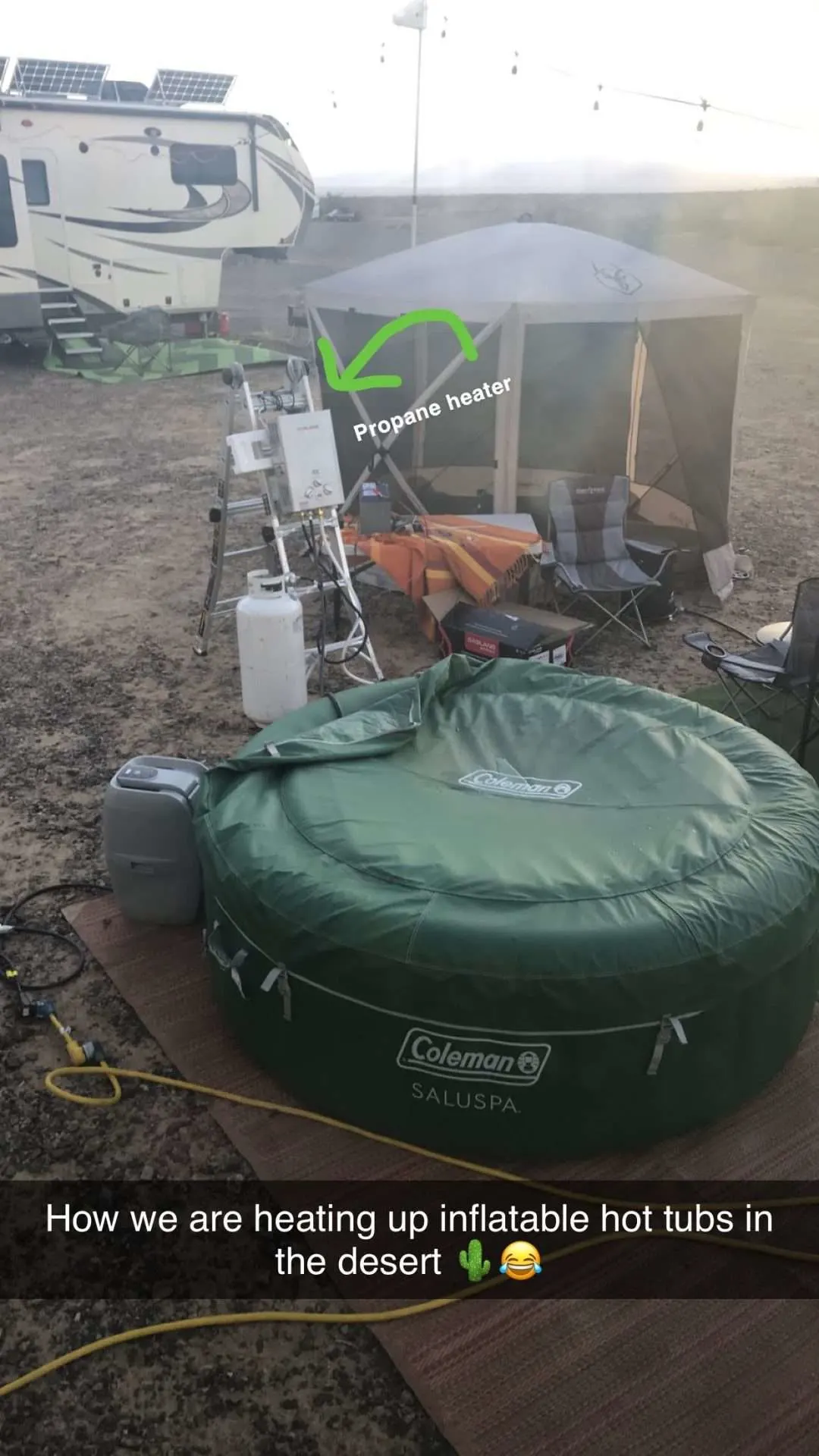 portable water heater hot tub
