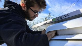 DIY solar panel mounting