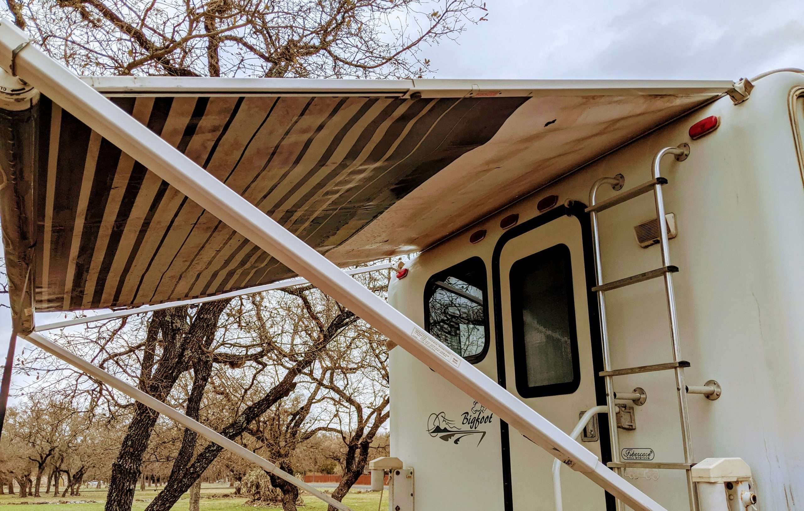 travel trailer repair awning