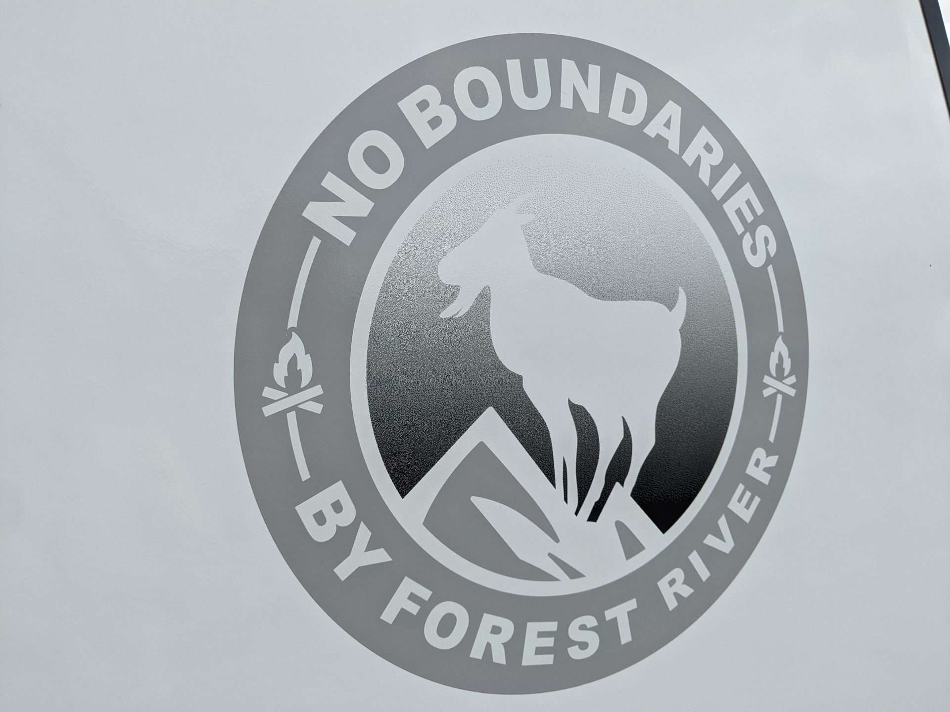 No Boundaries camper logo