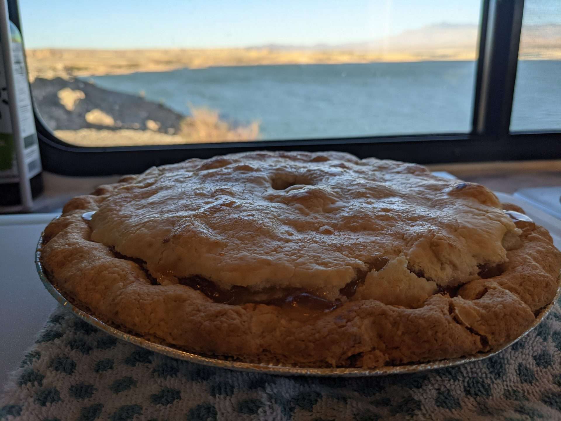 Pie baked in RV.