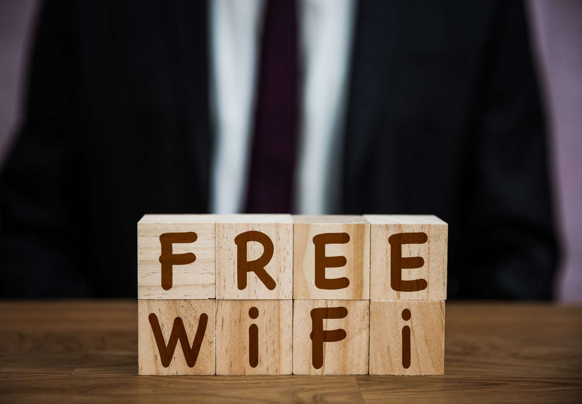 Free WiFi sign.