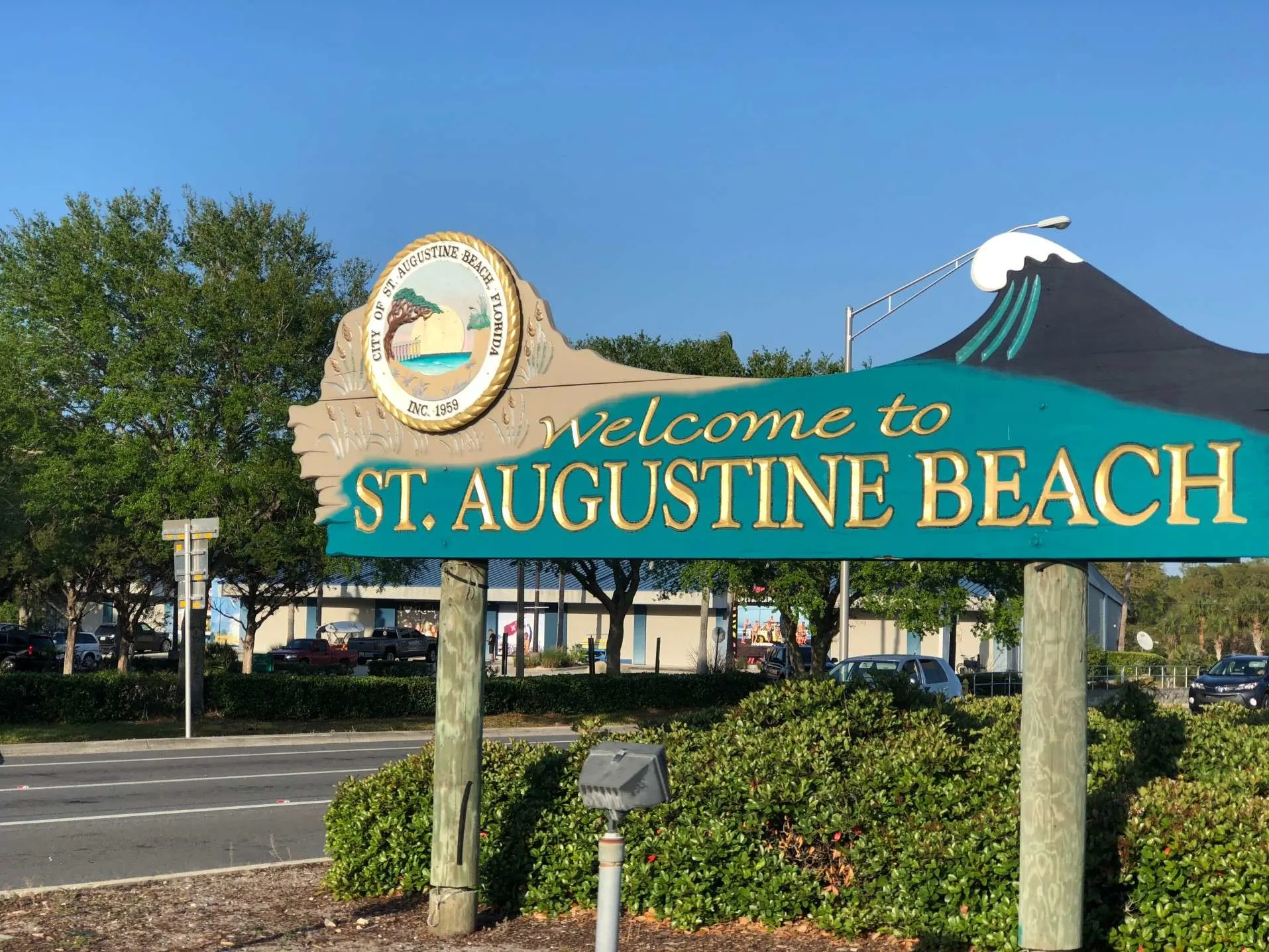 Welcome to St. Augustine Beach sign