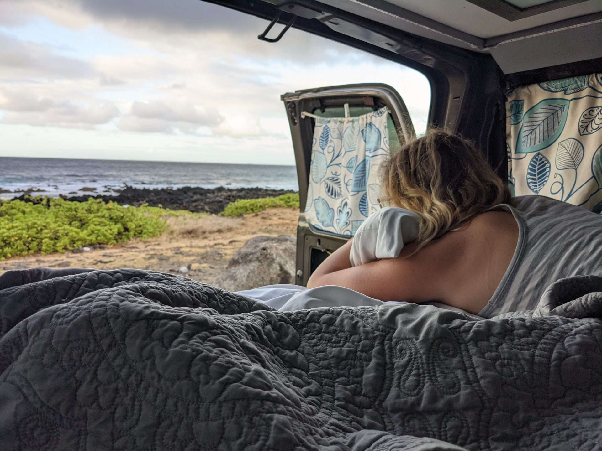 Cait enjoying van life in Hawaii