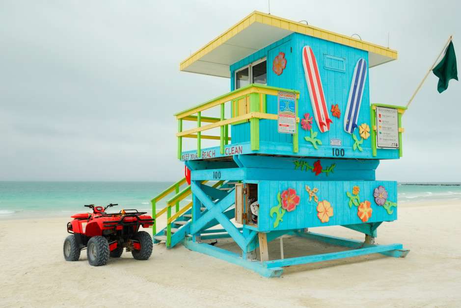 miami beach is known for colorful guard stations