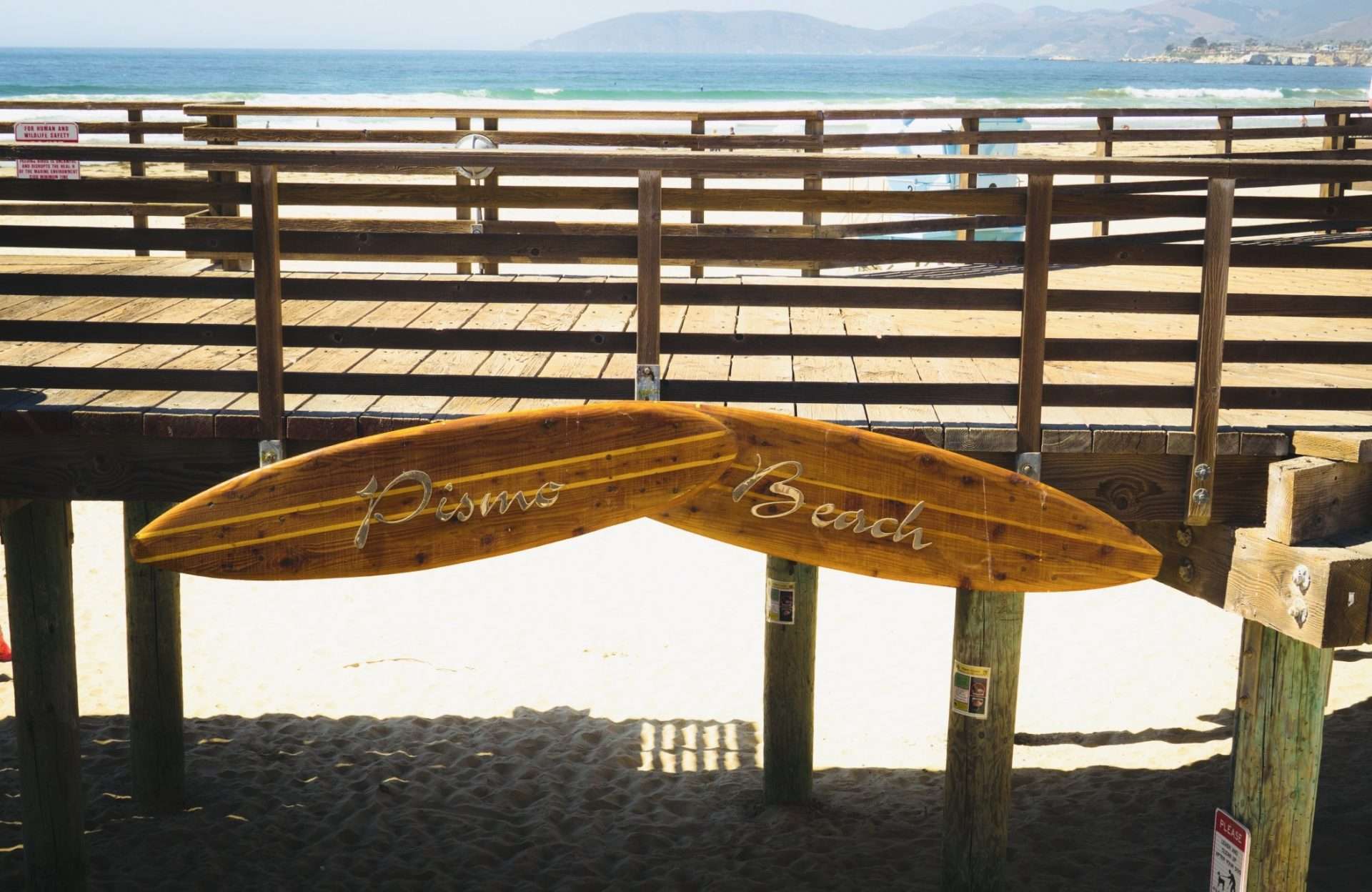 pismo beach surf board sign