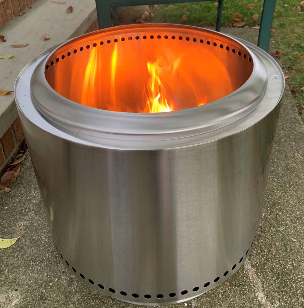 Solo Stove with campfire in it.