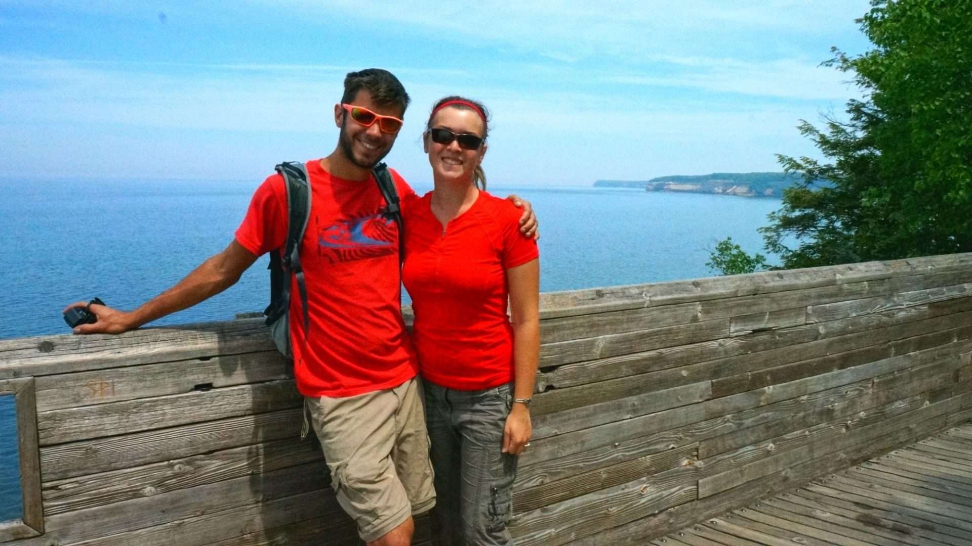 Tom and Cait at Pictured Rocks National Lakeshore
