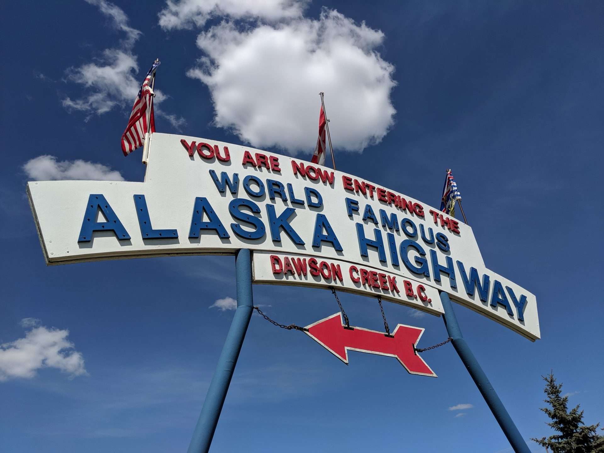 Alaska Highway sign.