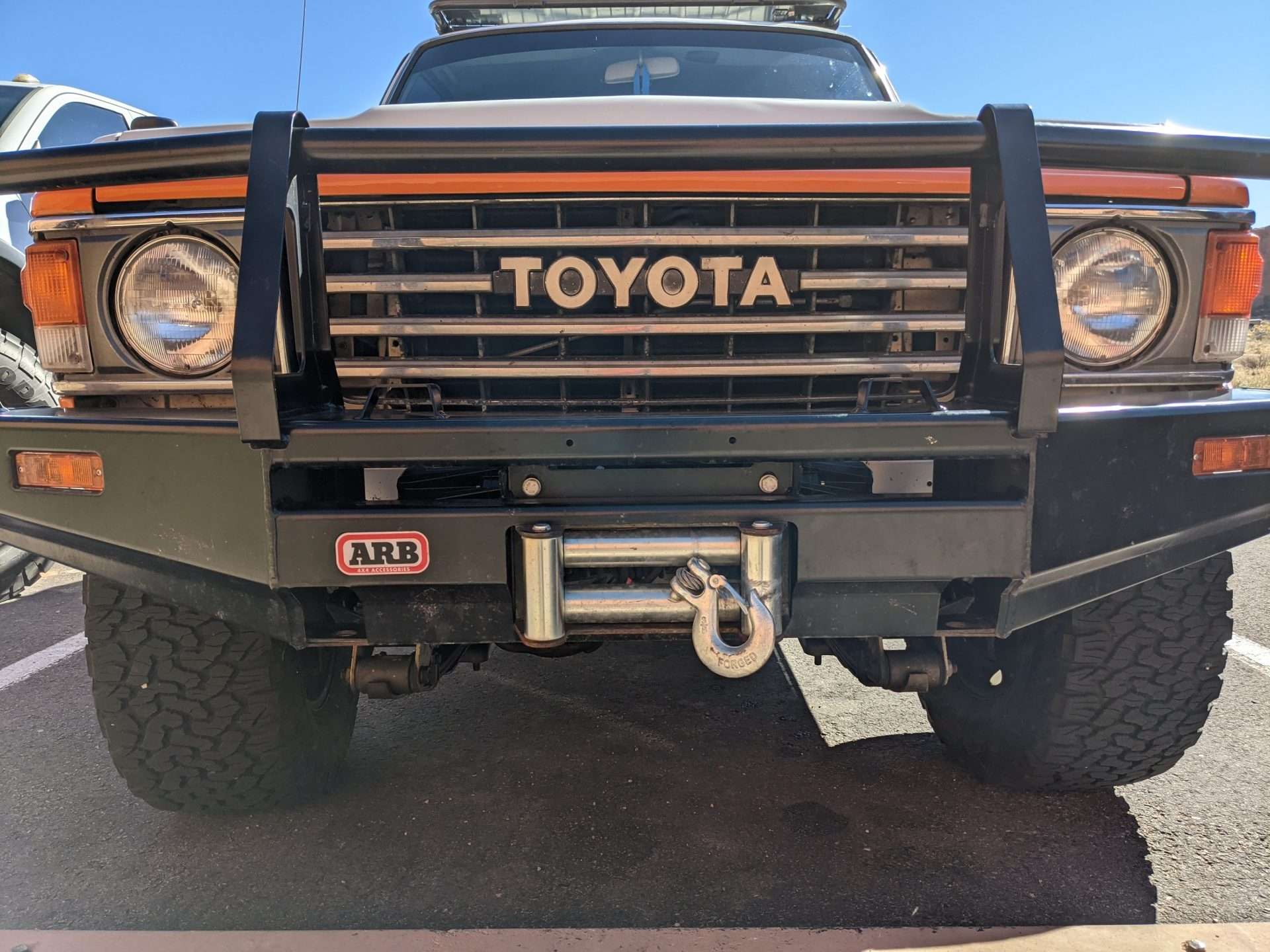 Winch on a Toyota