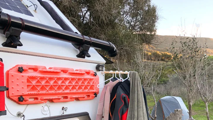 DIY Solar shower on camper